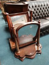 x2 Antique swing dressing table mirrors one with drawers