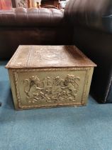 Highly decorated Brass Log/coal box