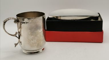 A George V silver christening mug