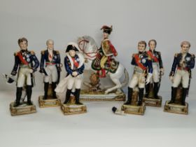 Antique Early 20th Century Paris Bourdois Bloch Porcelain French Military Figures