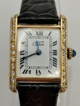 A Cartier Le Must rectangular watch