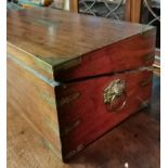 A Beautiful Antique Mahogany writing Box with brass Bound corners