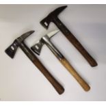 3 x Vintage Fireman's axes