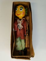 Pelham Puppet with instructions and drawings by Bob Pelham, Marlborough, WIlts
