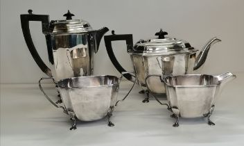 A late 19th/early 20th Century silver-plated four-piece tea service