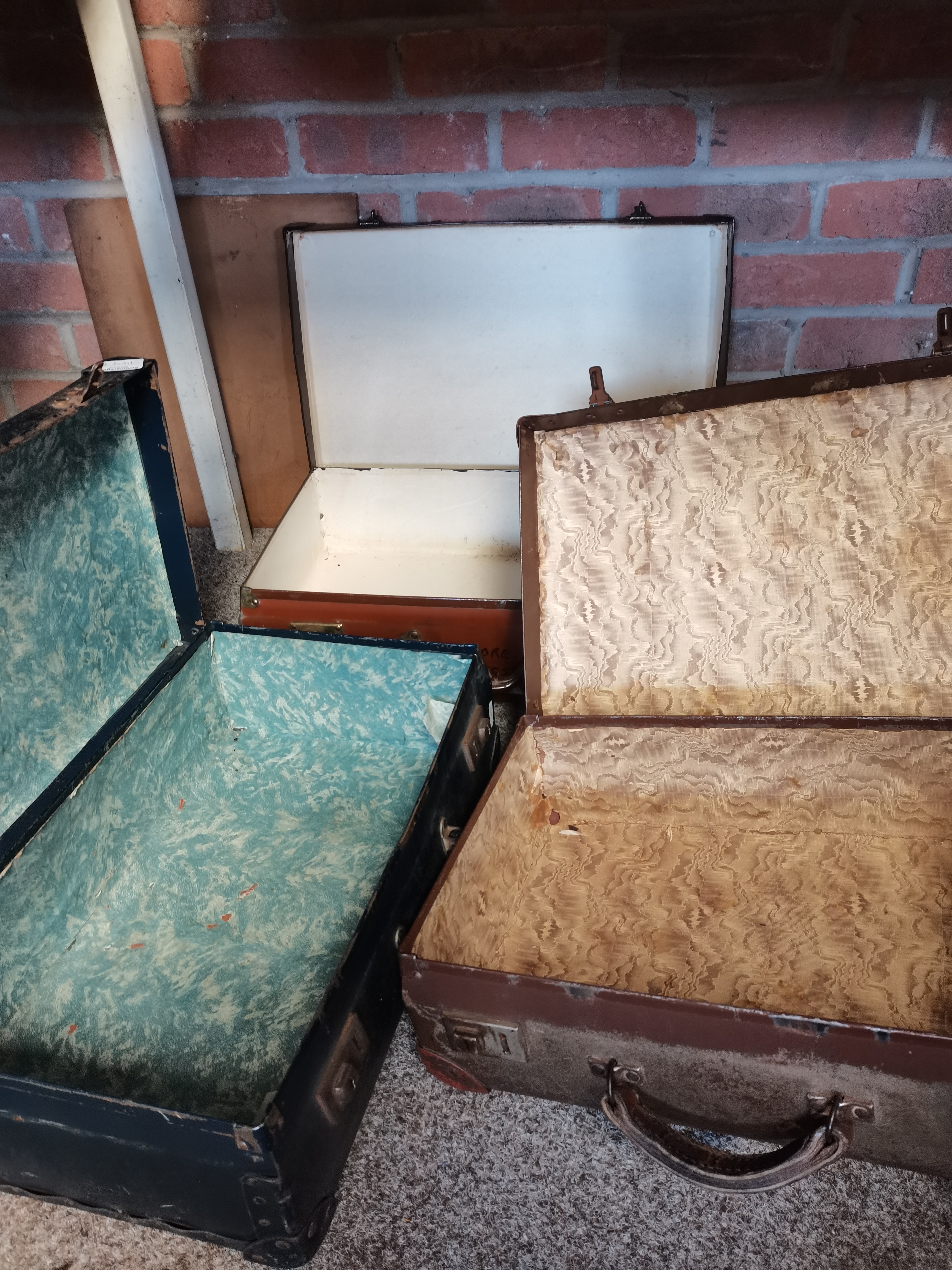 3 x small vintage suitcases - Image 3 of 3