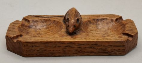 Robert Thompson, a Mouseman oak twin ashtray