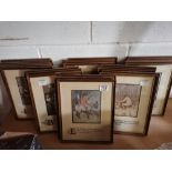 26 Paradise Prints in Frames Mainly Hunt Scenes