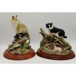 x2 Border Fine arts figures on wooded stands