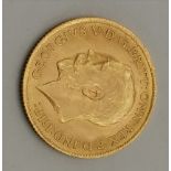 A George V half sovereign, 1914