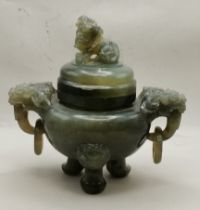 A Chinese jade censer