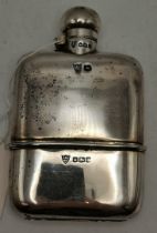 A George V silver spirit flask