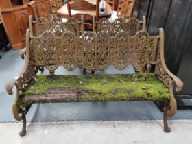 Syon Iron Garden Bench and 2 chairs