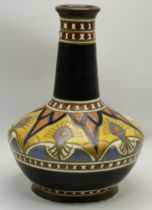 A Rembrant Holland pottery vase ( slight chip )