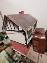 Vintage 2 storey dolls house with original furniture items