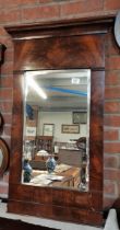 Antique Mahogany Biedermeier style Wall Mirror