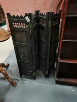 Gothic style carved firescreen