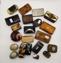 Collection of 21 Snuff boxes