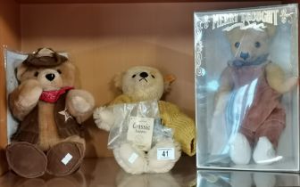 x3 Teddy Bears, MerryThought, Steiff and LoneStar