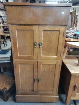 A Yorkshire oak console cabinet