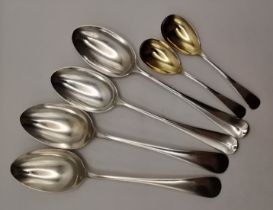 A small group of assorted silver spoons, Victorian and later