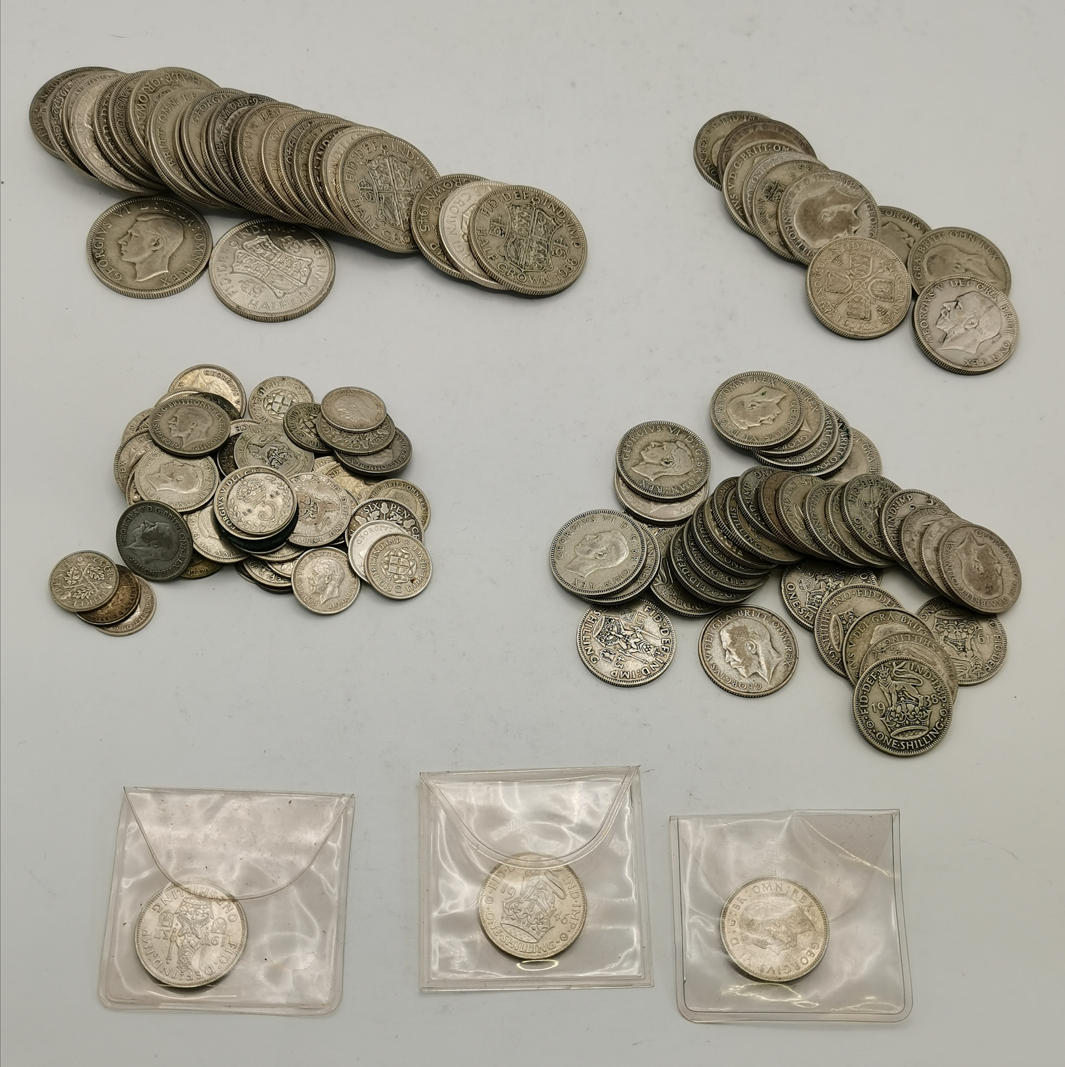 Assorted 1920 to pre-1947 silver coinage