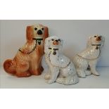 x3 Staffordshire dogs