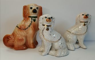 x3 Staffordshire dogs