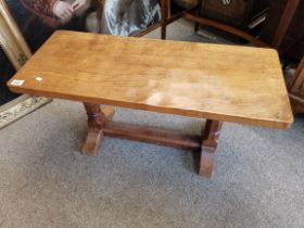 Robert Thompson, a Mouseman oak coffee table