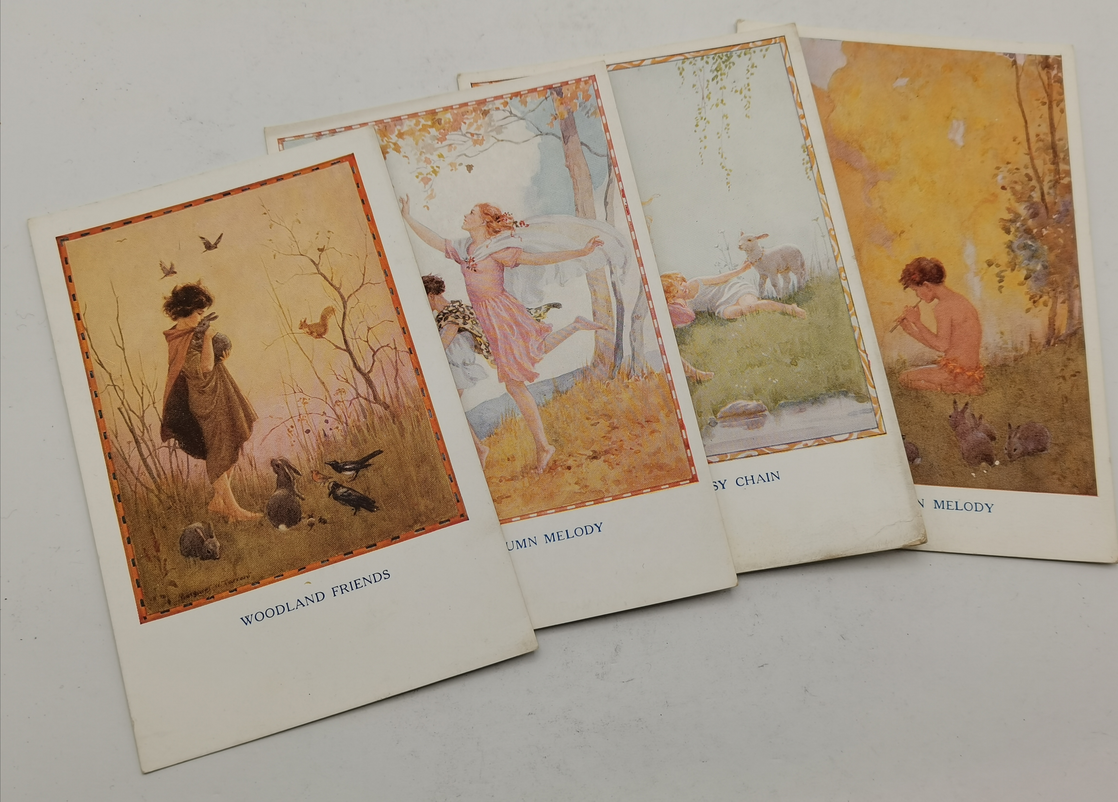 Vintage postcards majority drawings by Margaret W Tarrant plus French photos and cigarette cards - Image 2 of 2