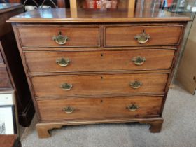 A George III mahogany chest of drawers