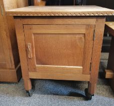 Derek Slater, a Lizardman oak bedside cabinet