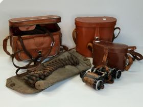 3 x pairs of binoculars plus vintage GB Bell & Howlett Cine Camera