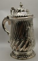 Durham Rifle Volunteers: A George III silver presentation lidded tankard