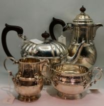 A George V silver four-piece tea service