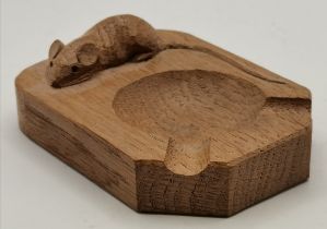 Robert Thompson, a Mouseman oak ashtray