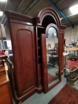 A Victorian mahogany breakfront wardrobe