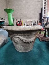 x2 very large stone garden planters