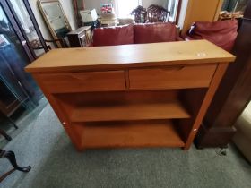 An oak 2 drawer sideboard