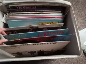 1 Box of LP Records Containing Beatles LP "Help and "Revolver"