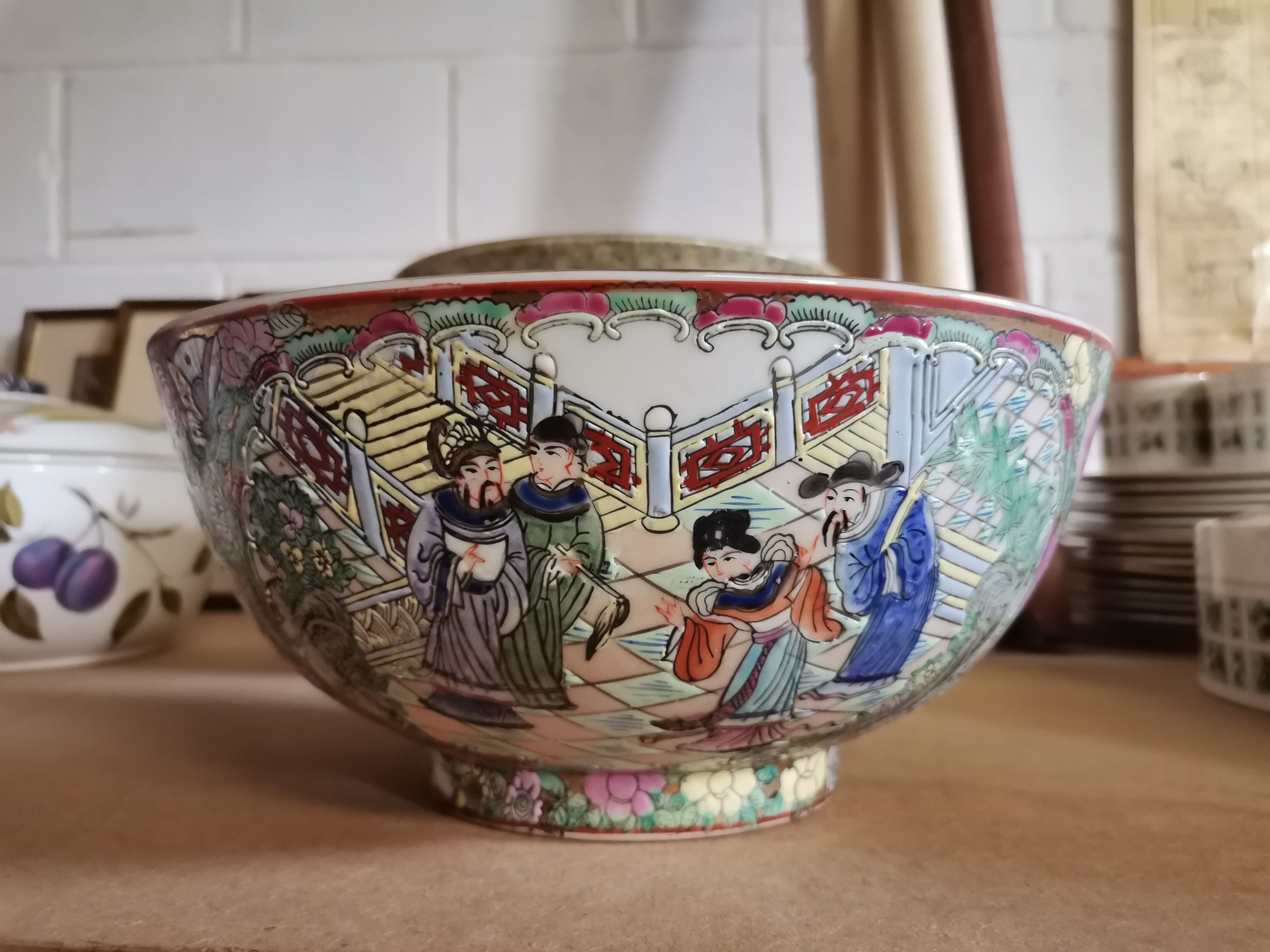 A Large Oriental Planter and a 6 Character Marked Chinese Bowl - Image 4 of 5