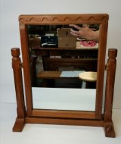 Robert Thompson, a Mouseman oak toilet mirror