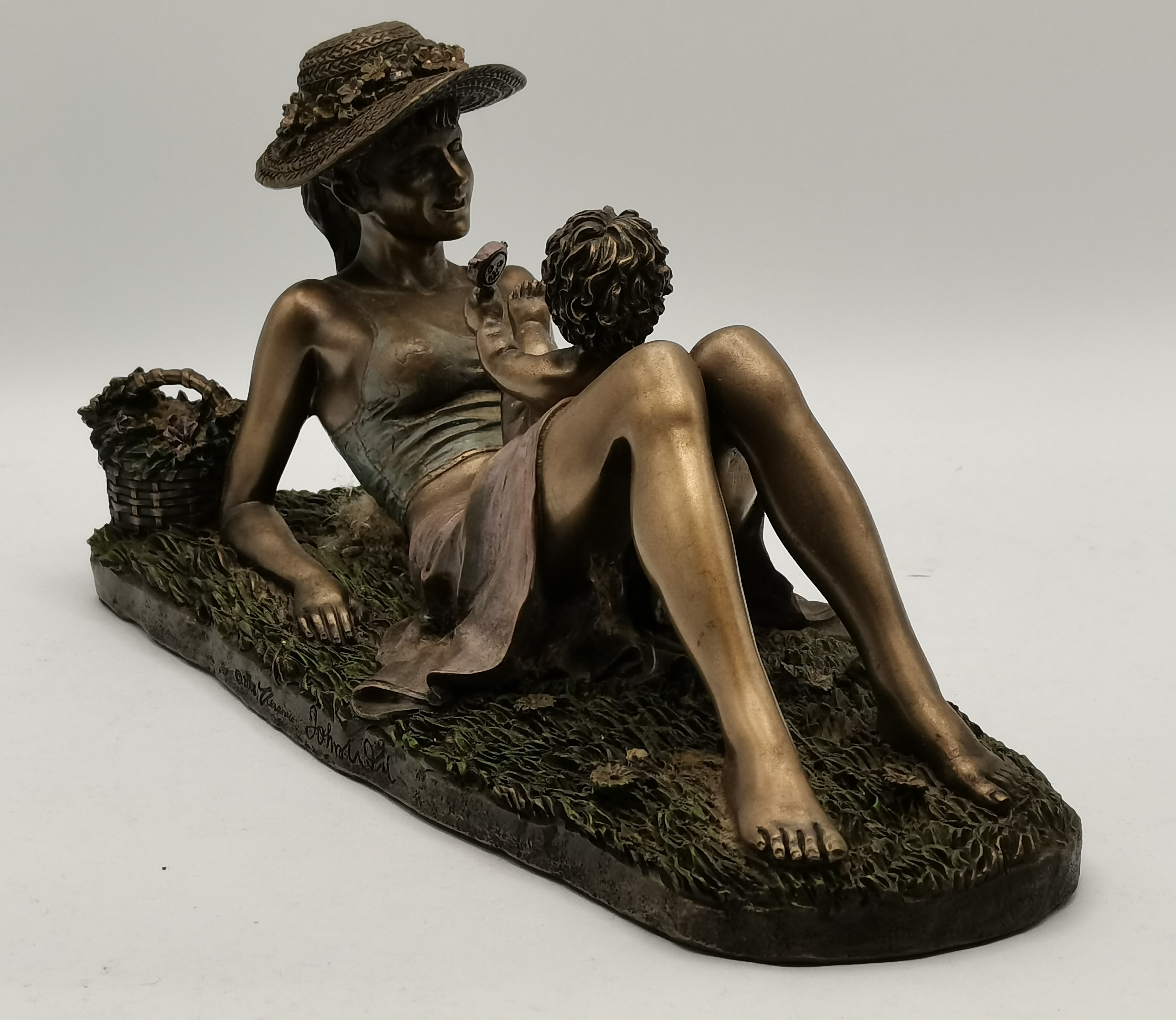 A trio of Veronese bronzed resin figure groups - Image 3 of 4