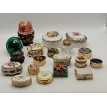 Porcelain and Enamel pill / trinket boxes