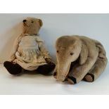 Old Teddy Bear plus Antique Elephant pyjama case