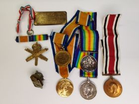 A small group of medals and ephemera