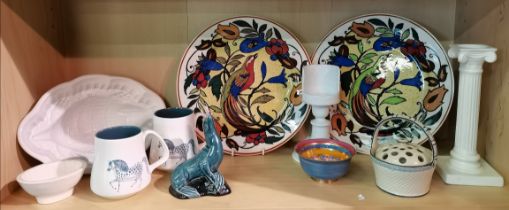 Assorted Ceramics - 2 x Doulton Antique English art deco plates, Poole etc