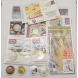 Military Coin Covers and First Day Covers, commemorative coins and magazines