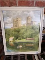 P.Talbot Signed Oil on Board 'Durham Cathedral 1971'