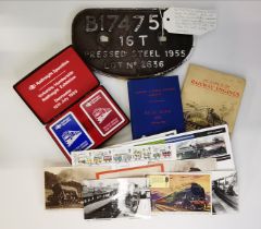 Railway memorabilia incl 1955 Wagon Plate